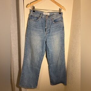 Denim Forum Light Blue Wide Leg Flare Jeans